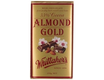 WHITTAKERS ALMOND GOLD BLOCK 250G
