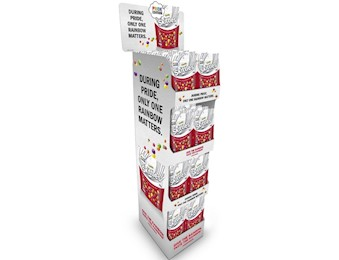 SKITTLES PRIDE PRE-PACKED TOWER 200G X84 UNIT