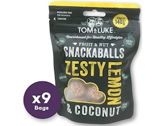 TOM & LUKE ZESTY LEM& COCONUT Snack Balls 140G